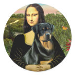 Mona Lisa - Rottweiler (#3) stickers