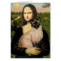 Mona Lisa - Seal Point Siamese cat Greeting Card