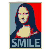 Mona Lisa Smile Greeting Cards