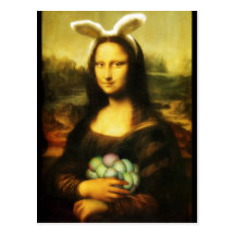 Mona Lisa, The Easter Bunny Post Card
