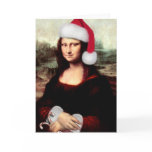 Mona Lisa Wearing a Santa Hat (Add Your Text)