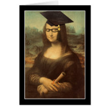 Mona Lisa's Graduation Day Greeting Cards
