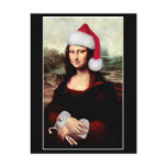 Mona Lisa's Santa Hat postcards