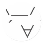 Mona Smile Round Sticker