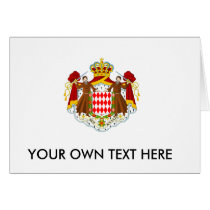 Monaco Coat of Arms Card
