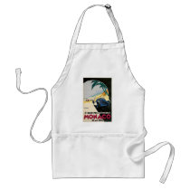 Monaco Grand Prix Automobile Vintage Art Apron