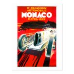 Monaco Grand Prix Race~ Vintage Automobile Ad Postcard