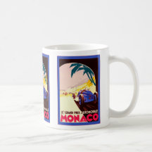 Monaco ~ Grand Prix ~Vintage Travel Coffee Mug