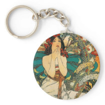 Monaco Monte Carlo Alphonse Mucha Keychain