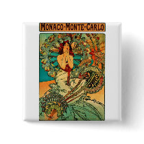 Monaco Monte Carlo Art Nouveau Buttons