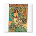 Monaco Monte Carlo Art Nouveau magnets