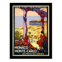 Monaco Monte Carlo Post Card