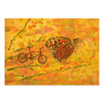 monarch butterfly and bicycle business cards