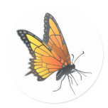 Monarch Butterfly in Flight stickers
