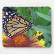 Monarch butterfly on Flower mousepad