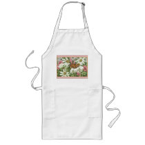 Monarch Butterfly on White Coneflowers Painting Apron