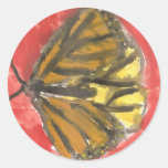 monarch butterfly round stickers