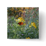Monarch Butterfly Square Button