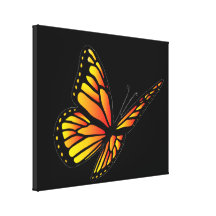Monarch butterfly stretched canvas print