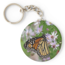 Monarch on Aster Keychain