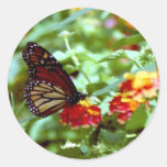 monarch round sticker