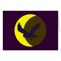 Mond Rabe moon raven Karten