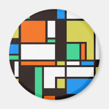 mondrian3 refrigerator magnet