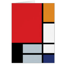 Mondrian - Composition With Large Red Plane Greeting Cards