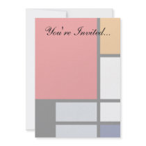 Mondrian - Composition With Large Red Plane Personalized Invites