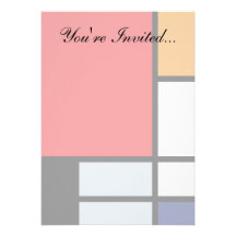 Mondrian - Composition With Large Red Plane Personalized Invites