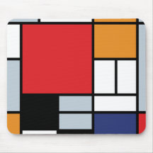 Mondrian - Composition With Large Red Plane Mouse Pads