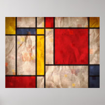 Mondrian Inspired Poster