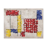 Mondrian Inspired Squares Postcards