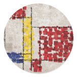 Mondrian Inspired Squares Sticker