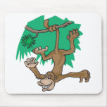 moneky hanging in a tree mousepads