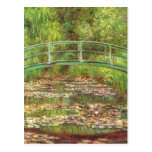 Monet Bridge Over Sea Rose Pond Post Card