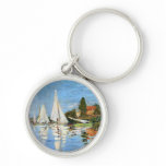 Monet Impressionism Boats Keychain