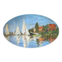Monet Impressionism Boats Sticker
