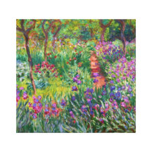 Monet Iris Garden at Giverny Canvas Wrap Stretched Canvas Print