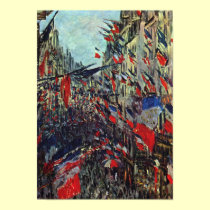 Monet - Rue Saint-Denis on the National Holiday posters