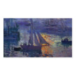 Monet sunrise at sea sailboat painting boating art business card templates
