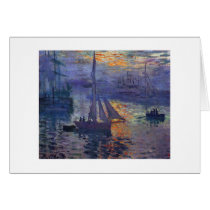 Monet sunrise at sea sailboat painting boating art