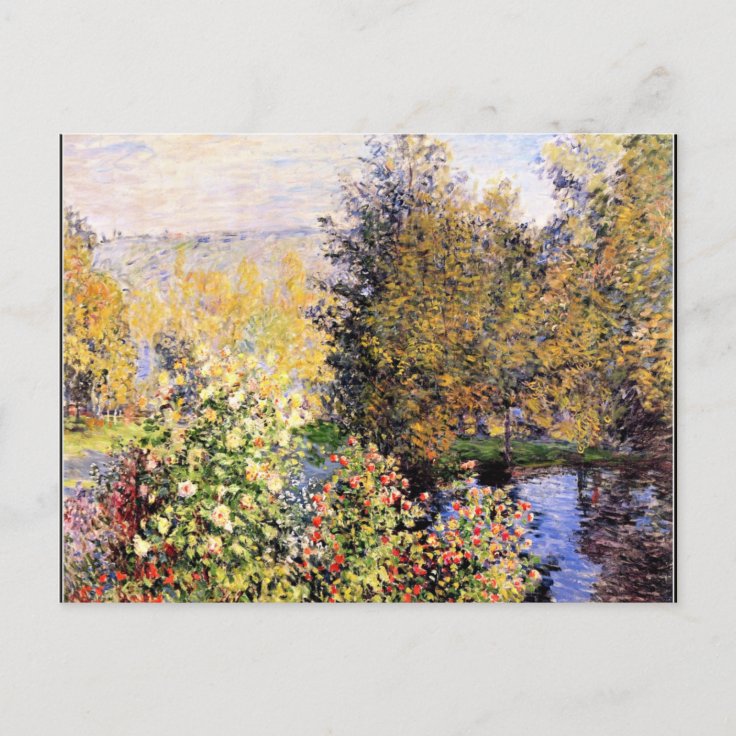 Monet The Hoschede S Garden At Montgeron Postcard Zazzle