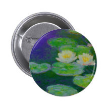 Monet Water Lilies 1897 Button