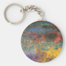 Monet Water Lily Pond Evening Key Chain