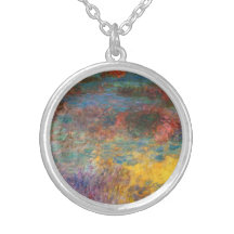 Monet Water Lily Pond Evening Necklace
