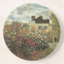 Monet's Garden at Argenteuil by Claude Monet Drink Coasters