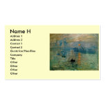 Monet's Impression Sunrise (soleil levant) - 1872 Business Card Template