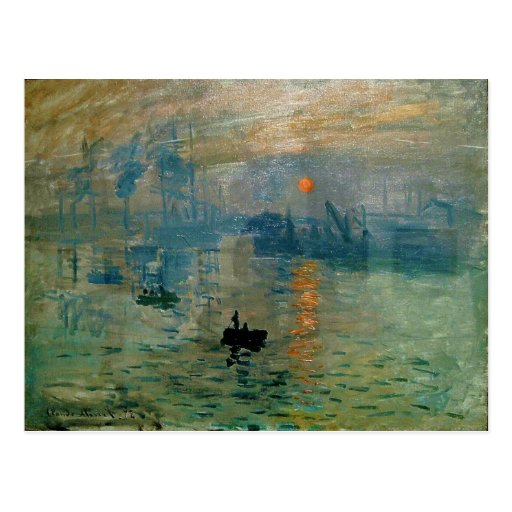 Monet's Impression Sunrise (soleil levant) - 1872 Post Cards
