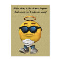 Money Can't Make Me Happy postcards